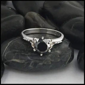 Trinity Knot Black Diamond Ring