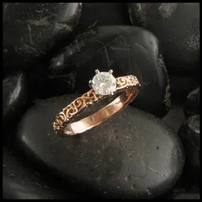 Trinity Scroll Diamond Ring