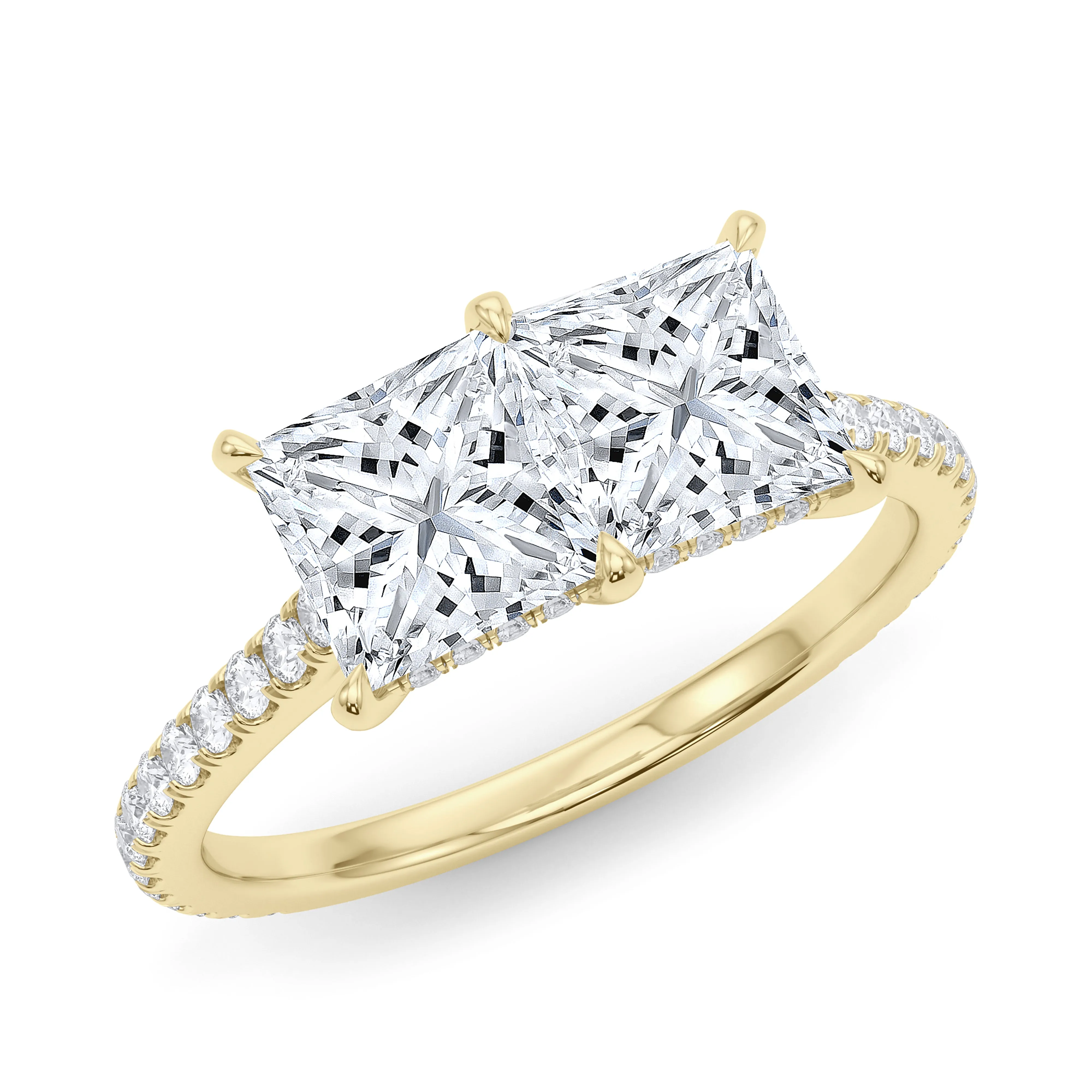 Twin Princess Pave Ring