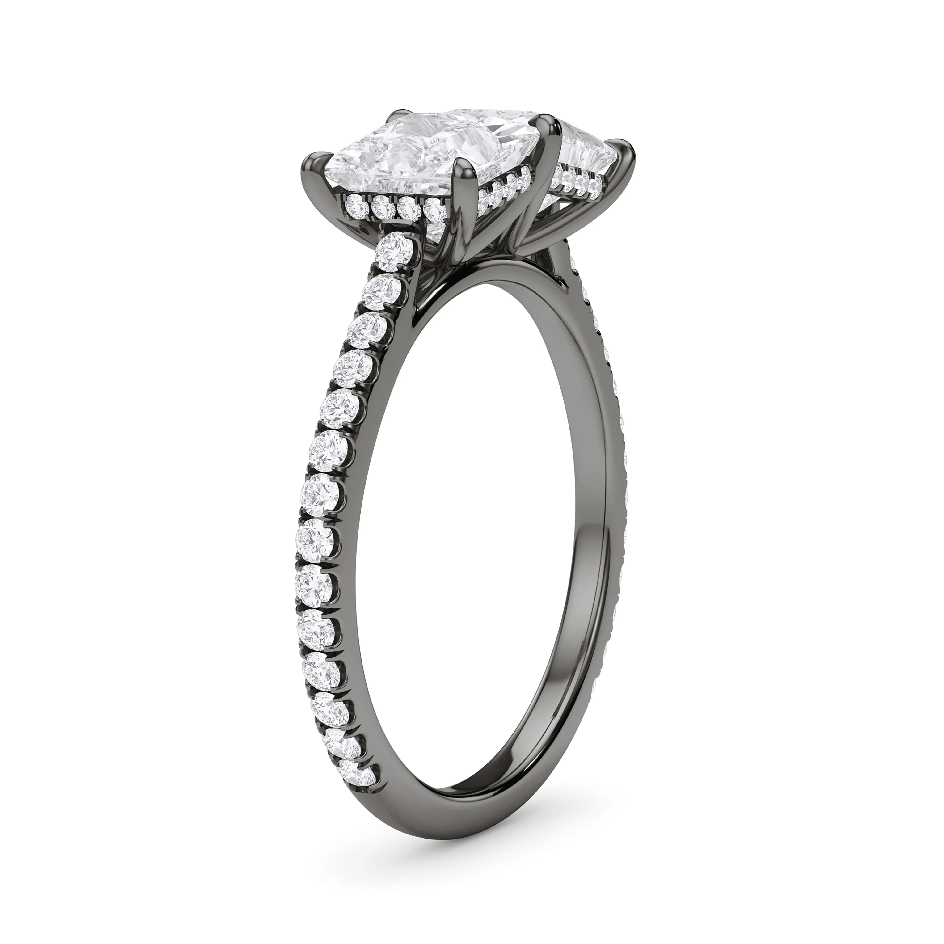 Twin Princess Pave Ring