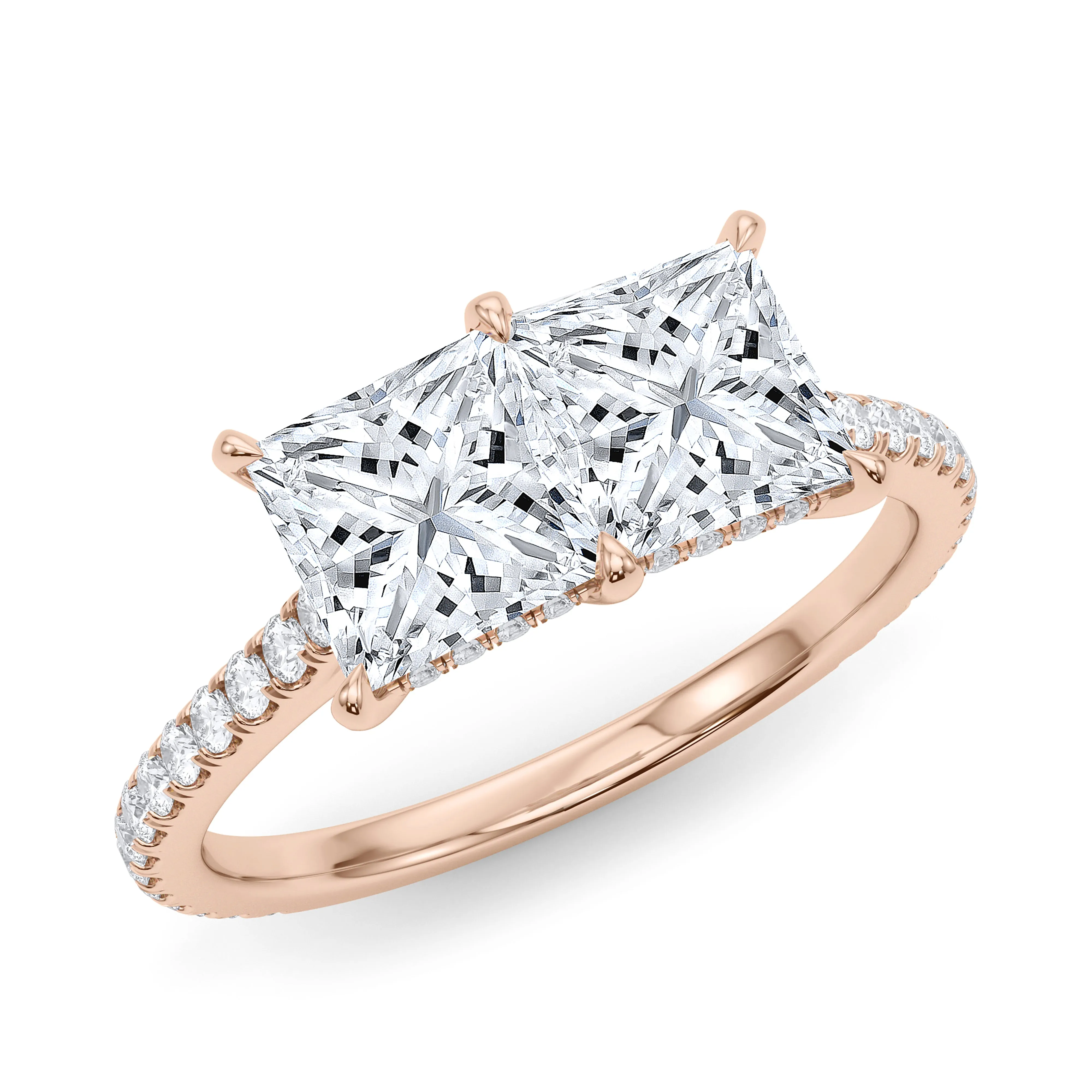 Twin Princess Pave Ring
