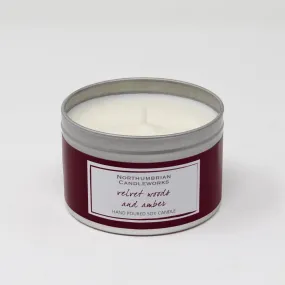 Velvet Woods & Amber Candle in a Tin
