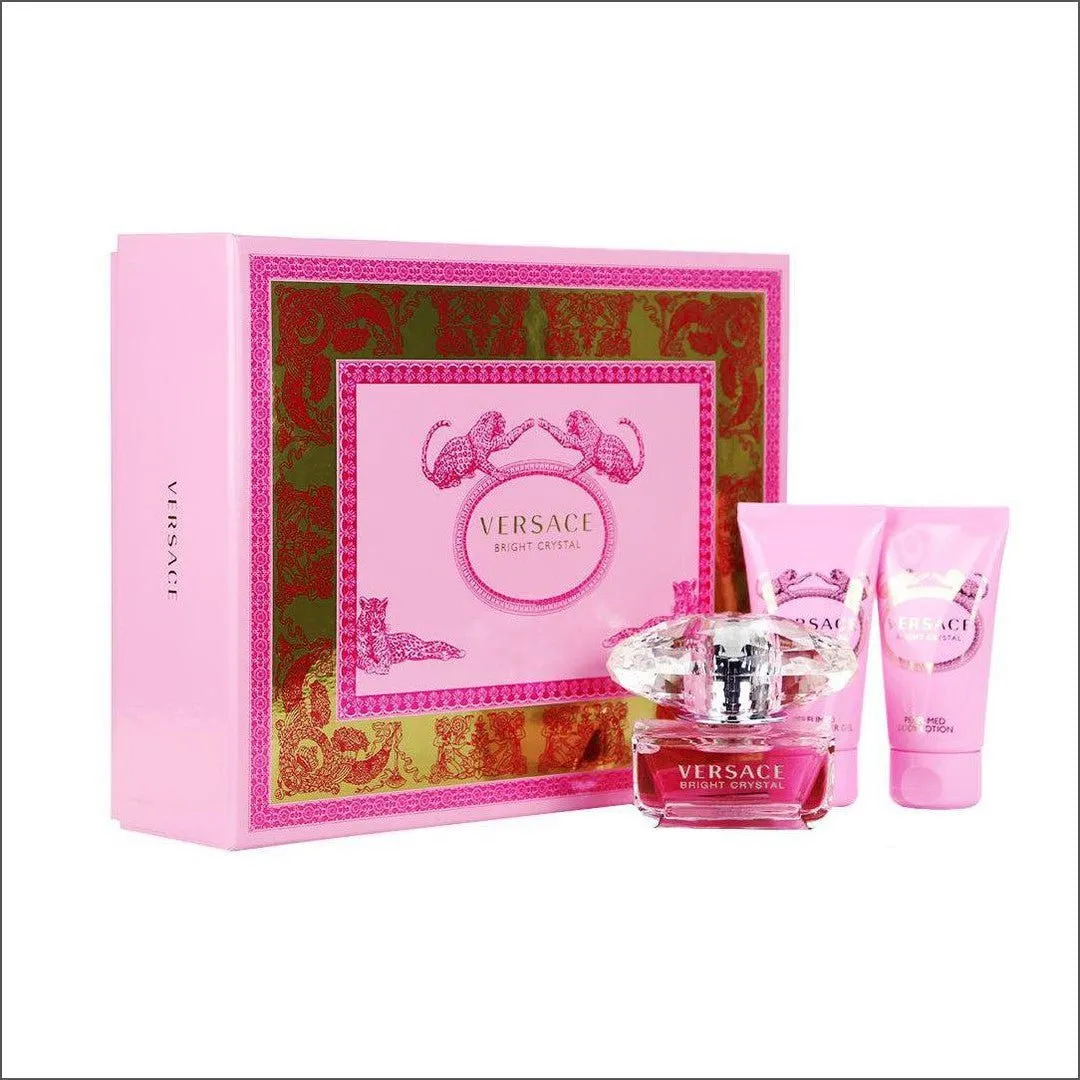 Versace Bright Crystal Eau de Toilette 50ml 3 Piece Gift Set