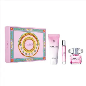 Versace Bright Crystal Eau De Toilette 90ml 3 Piece Gift Set