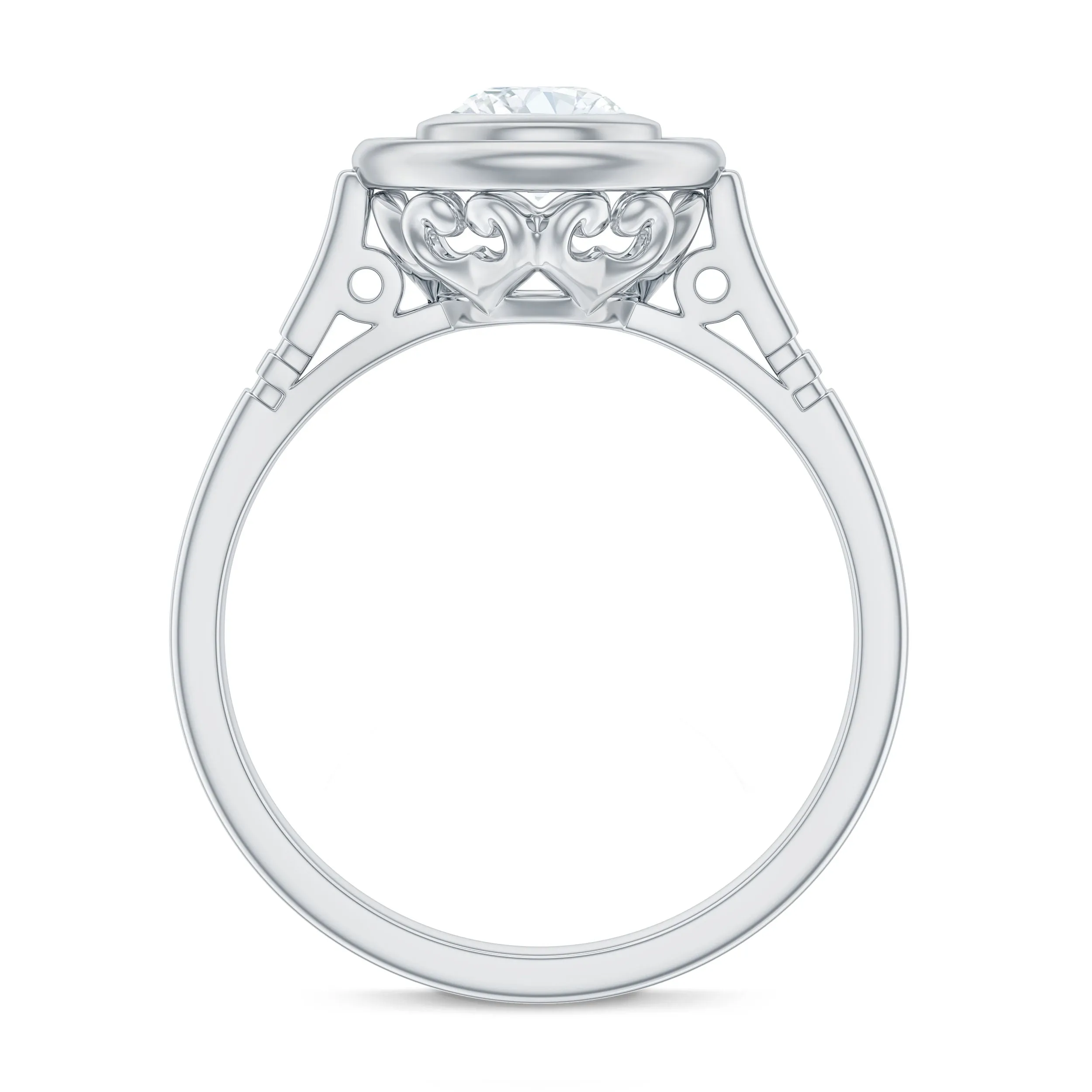 Vintage Inspired Lab Grown Diamond Solitaire Ring