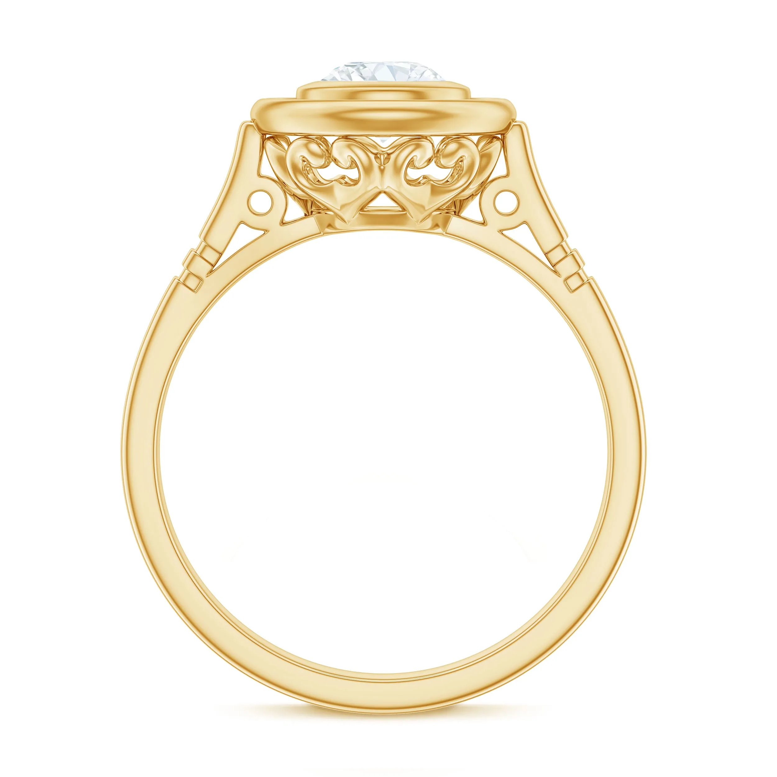 Vintage Inspired Lab Grown Diamond Solitaire Ring