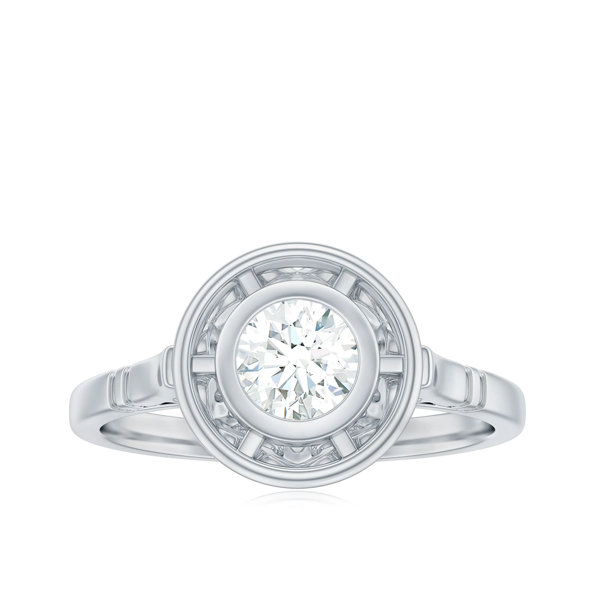 Vintage Inspired Lab Grown Diamond Solitaire Ring