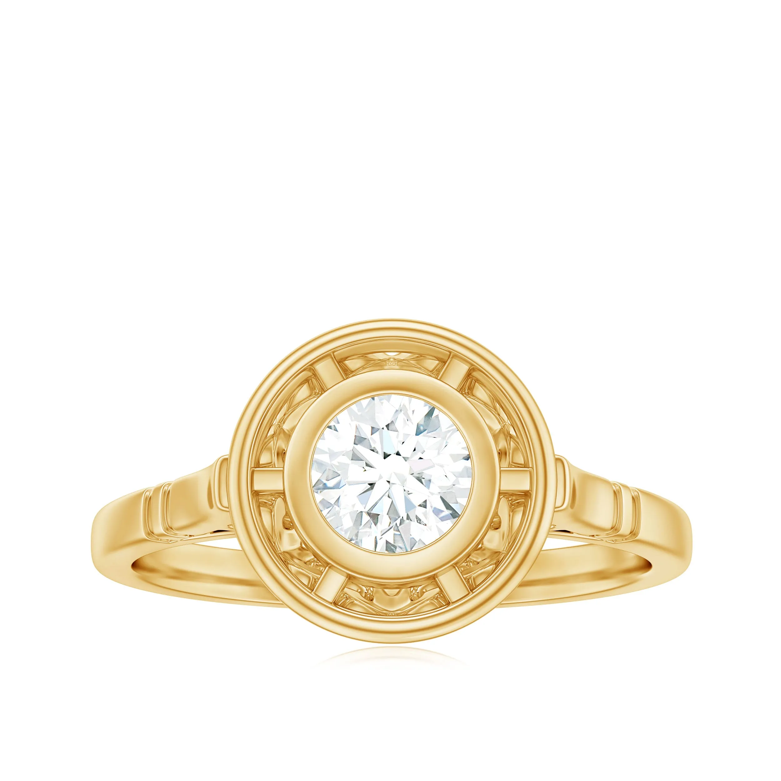 Vintage Inspired Lab Grown Diamond Solitaire Ring