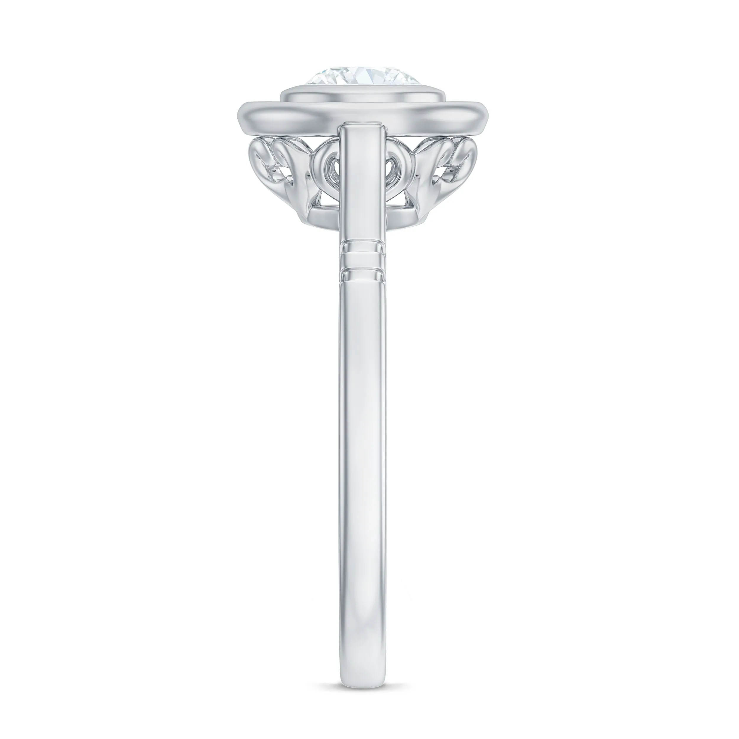 Vintage Inspired Lab Grown Diamond Solitaire Ring