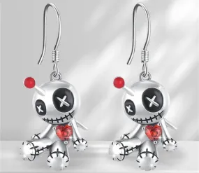 Voodoo doll gothic Halloween earrings