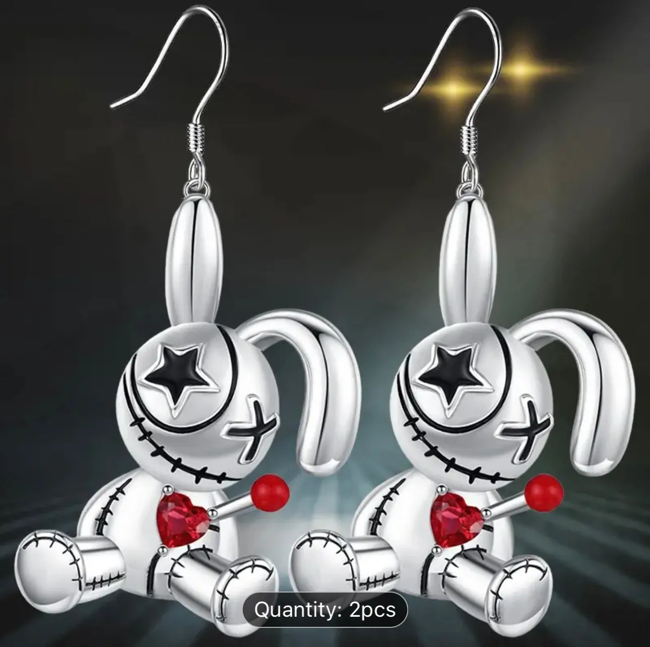 Voodoo doll gothic Halloween earrings