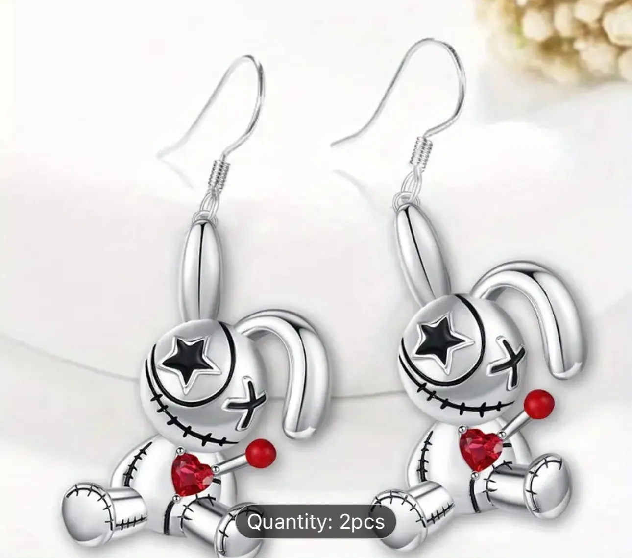 Voodoo doll gothic Halloween earrings
