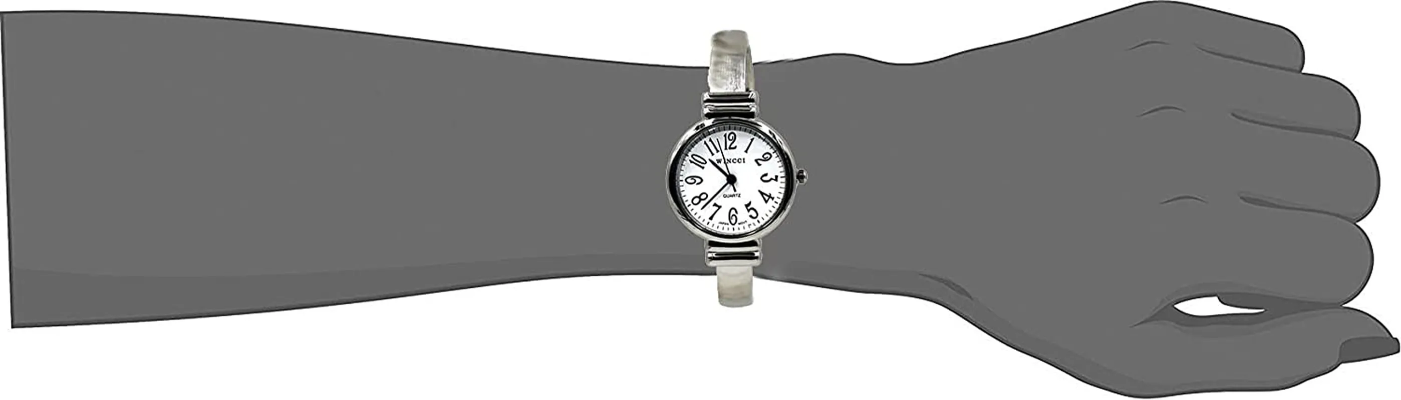 Women's Classic Easy Read Bangle Cuff Watch