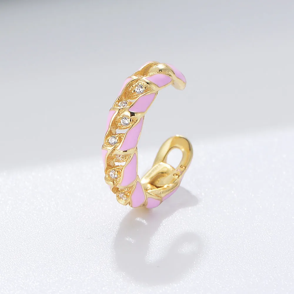 Zircon Silver Earbone Clip Earrings for Women